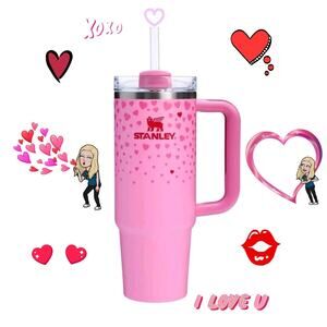 STANLEY TUMBLER 30 OZ. VALENTINE SWEET HEARTS ST. STEEL H2.0 FLOWSTATE QUENCHER